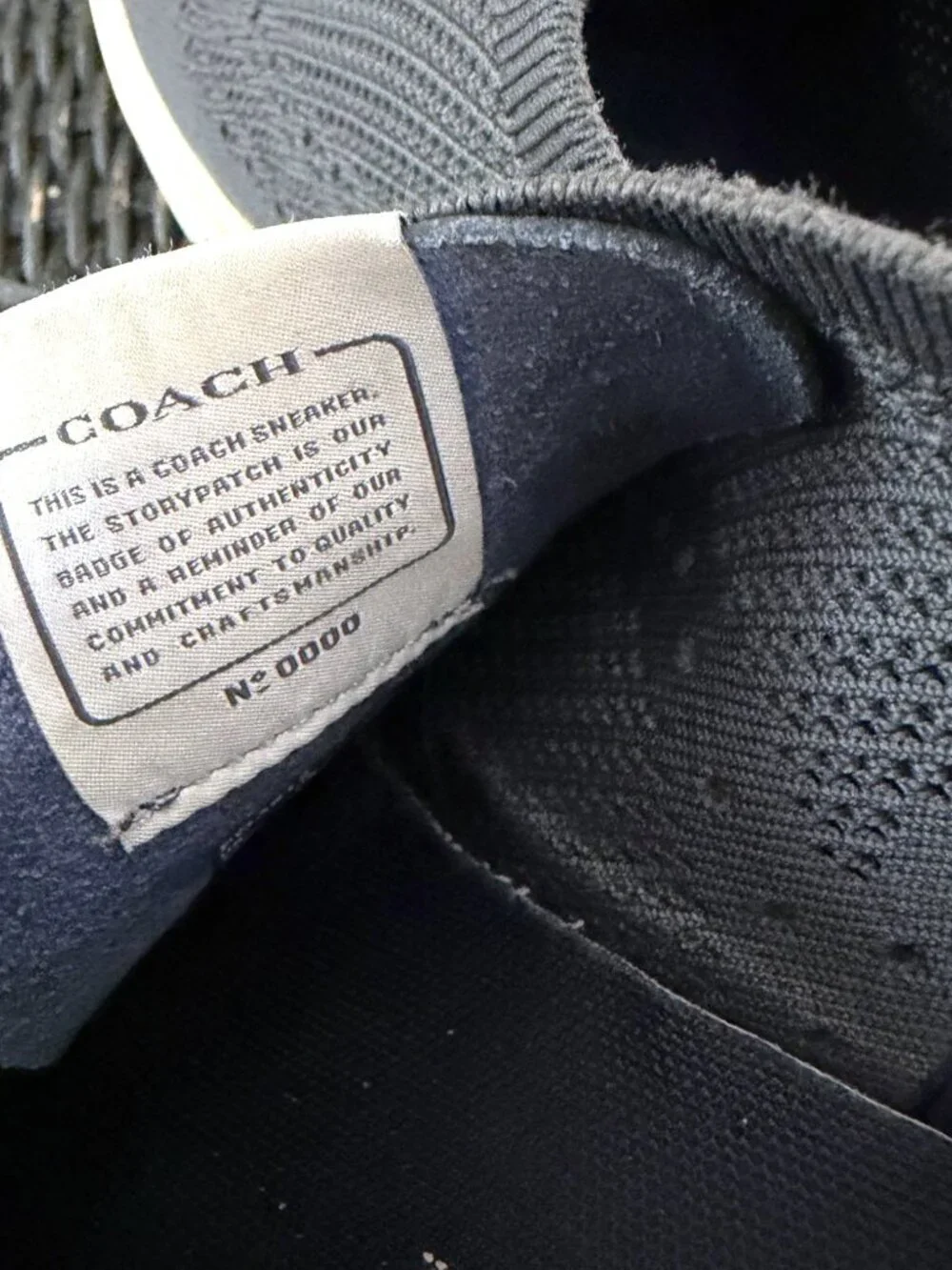 Coach Knit Sneakers Mens 10.5 Gray Black Lightweight Comfort Casual Lace Up